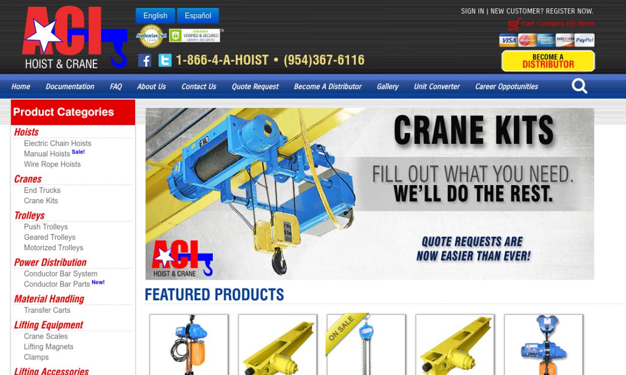 ACI Hoist and Crane Electric Hoists