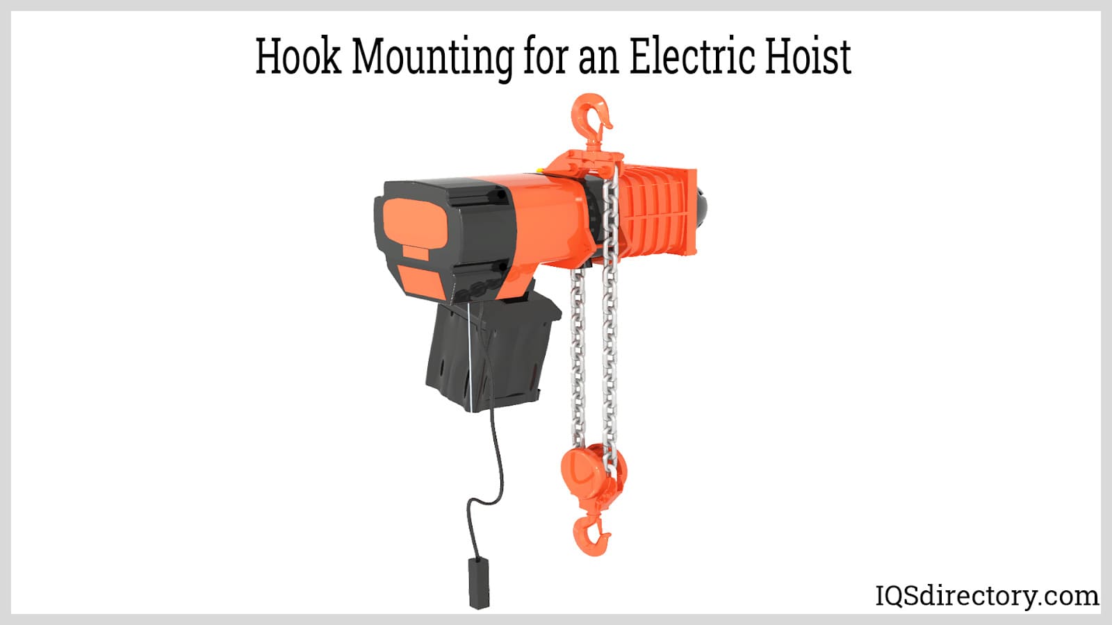 hook mounting for an electric hoist