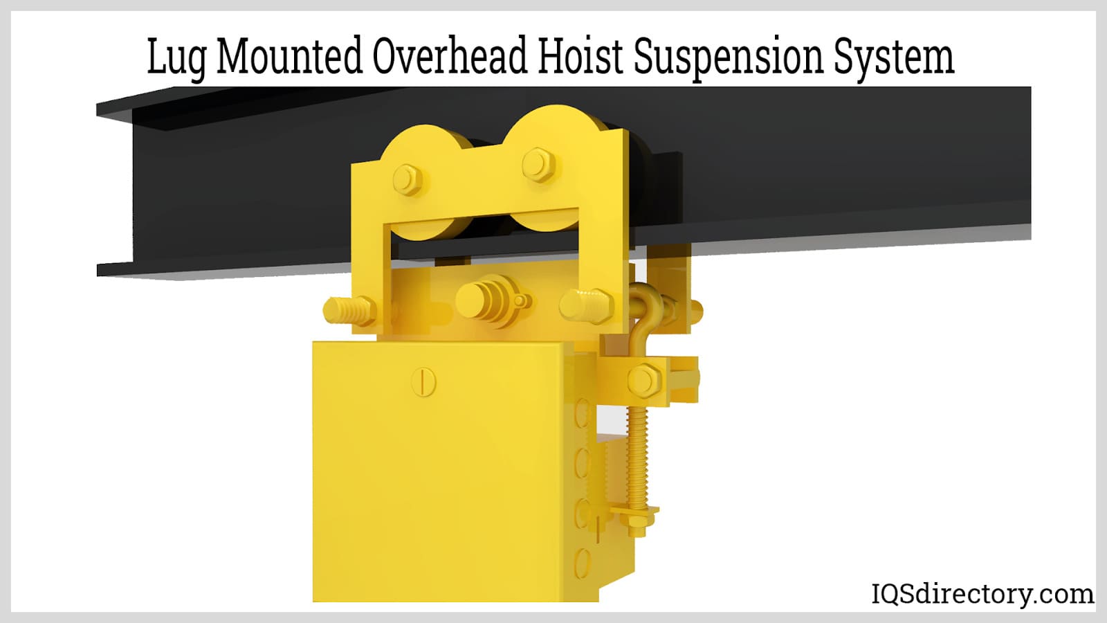 lug mounted overhead hoist suspension system